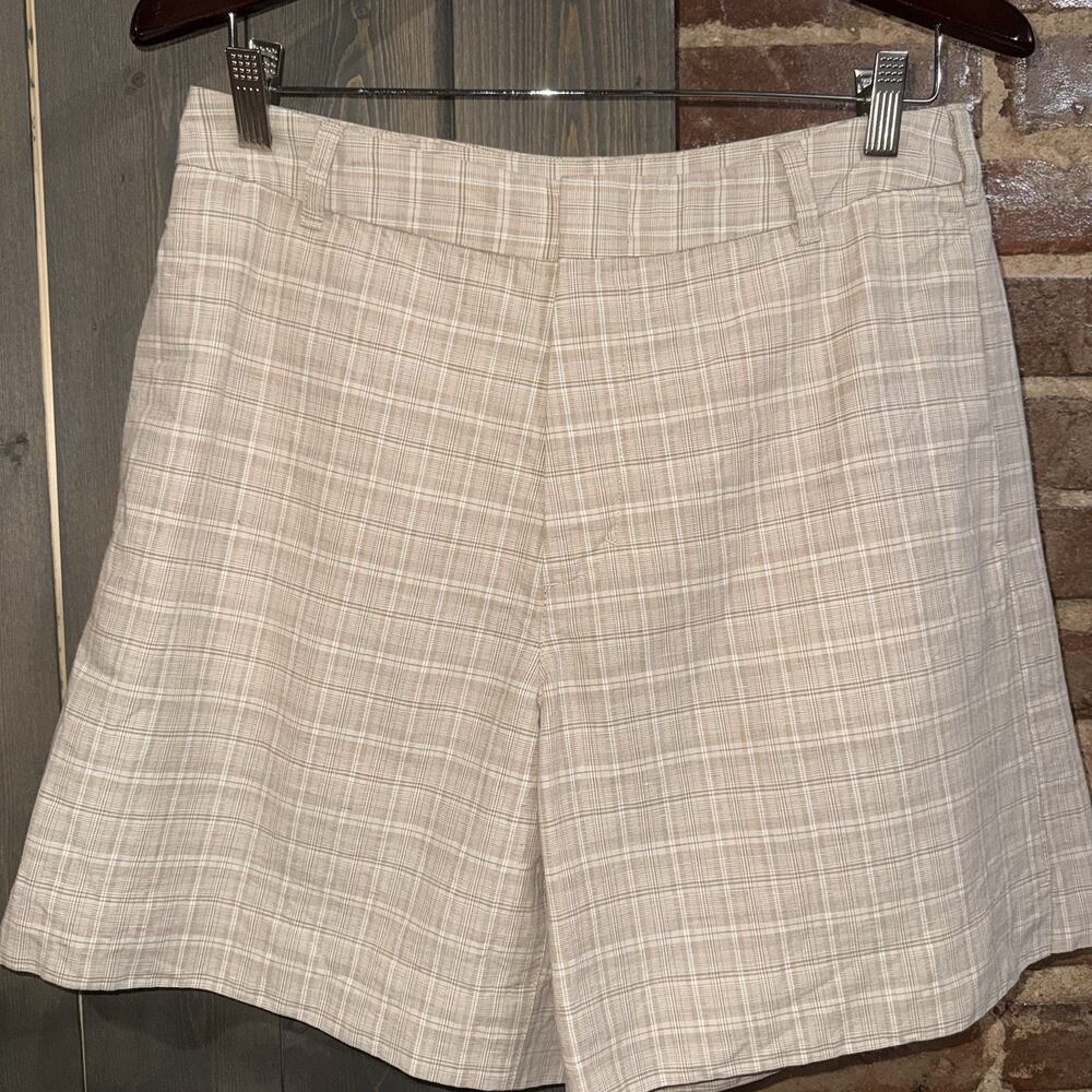 COS Men’s Linen Cotton Beige Plaid Tailored Shorts 32W EUR 46 Beach Resort EUC